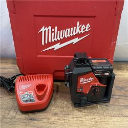 AS-IS Milwaukee-3632-21 M12 Green Beam Laser 360Â° 3-Plane Kit