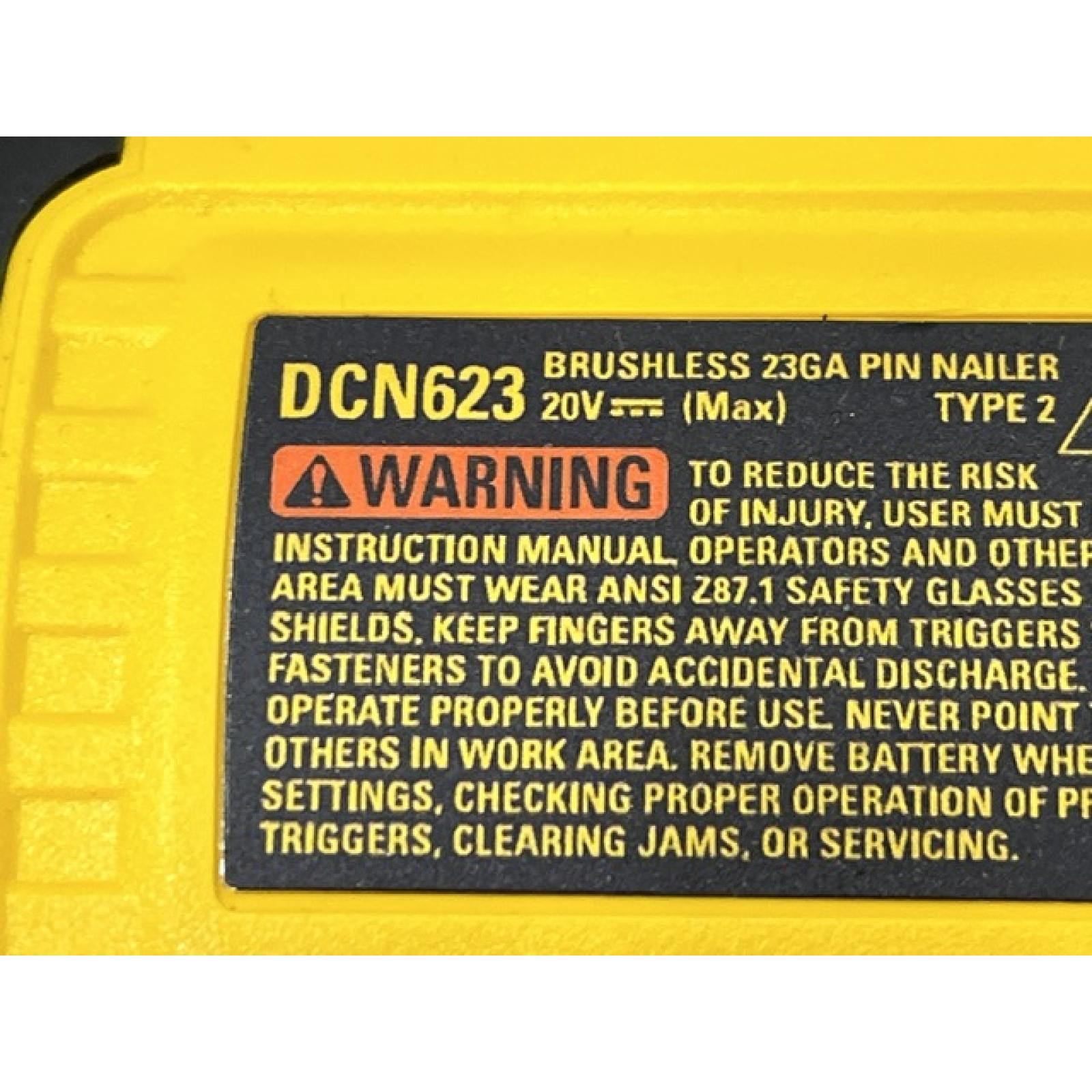 AS-IS DEWALT ATOMIC 20V MAX Lithium Ion Cordless 23 Gauge Pin Nailer (Tool Only)