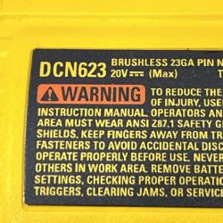 AS-IS DEWALT ATOMIC 20V MAX Lithium Ion Cordless 23 Gauge Pin Nailer (Tool Only)