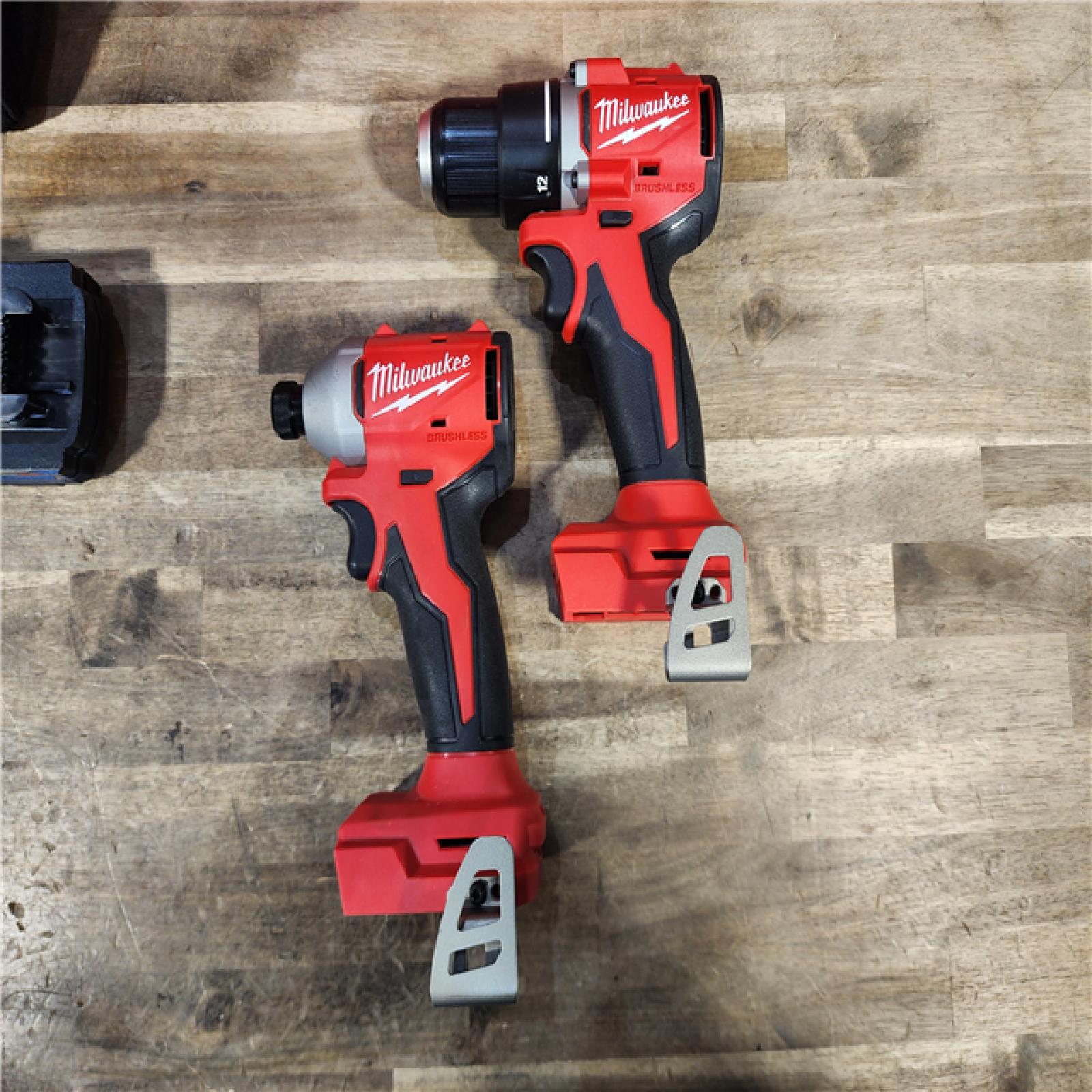 HOUSTON LOCATION - AS-IS M18 18V Lithium-Ion Brushless Cordless Compact Drill/Impact Combo Kit (2-Tool) W/(2) 2.0 Ah Batteries, Charger & Bag