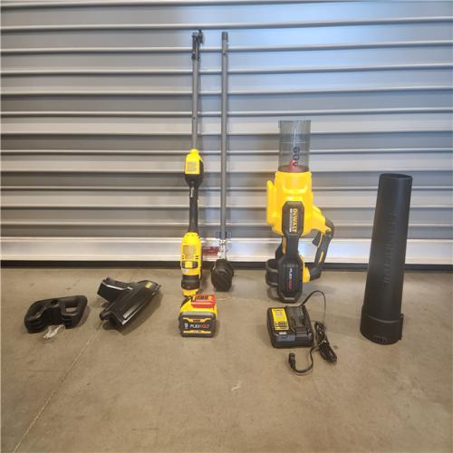 AS-IS- FLEXVOLT 60V MAX Cordless Battery Powered String Trimmer & Blower Combo Kit with (1) FLEXVOLT 3 Ah Battery & Charger