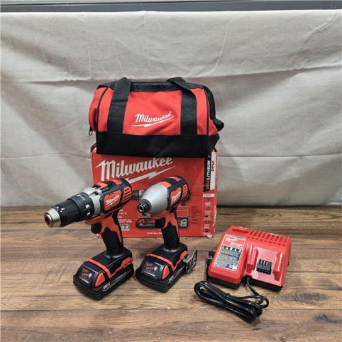 AS-IS Milwaukee 18V Cordless Brushed 2 Tool Drill/Driver and Impact Driver Kit