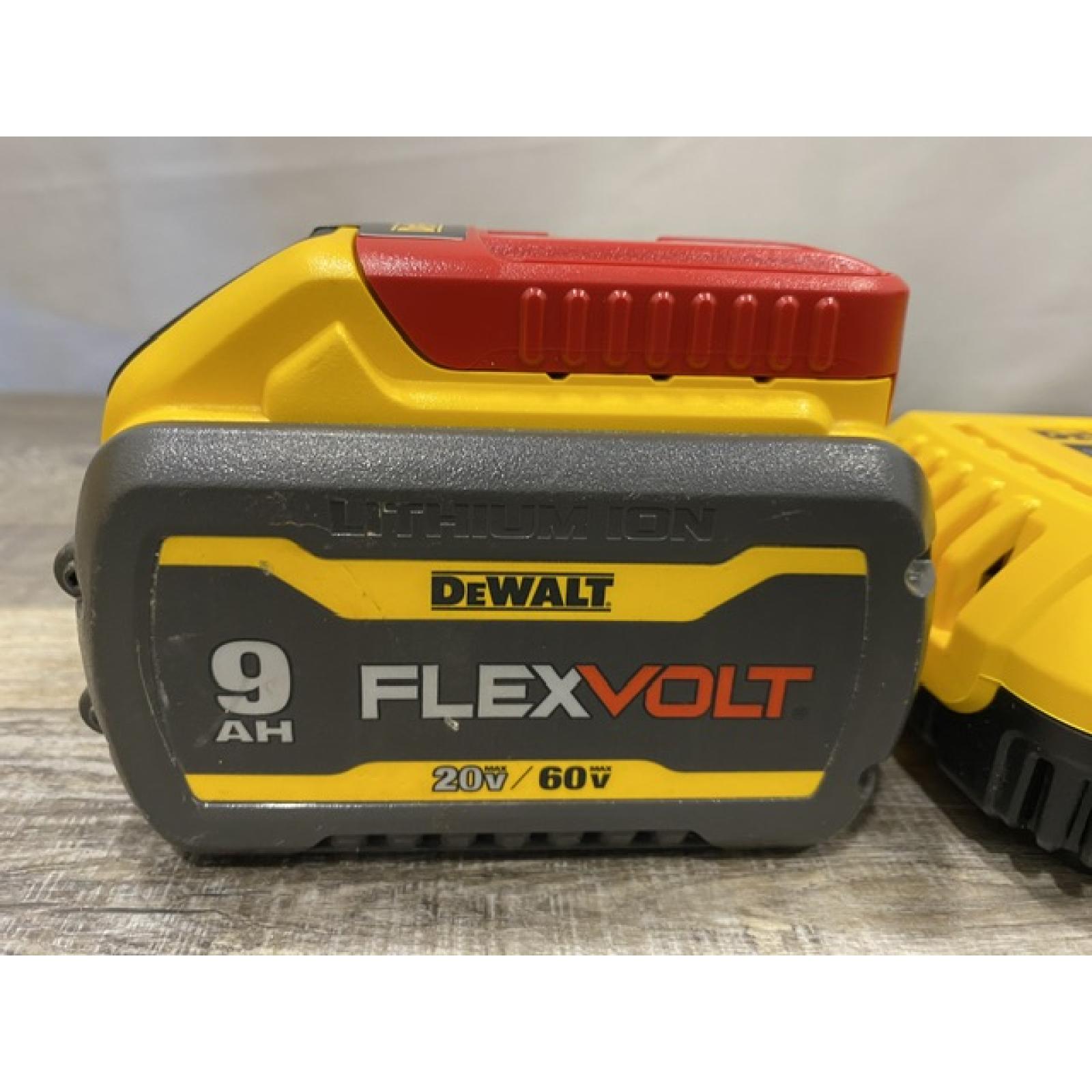 AS-IS DEWALT 20V/60V MAX FLEXVOLT Lithium-Ion 9.0Ah Battery and Charger Starter Kit