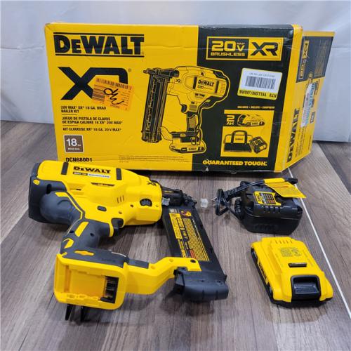 AS-IS   DEWALT 20V MAX XR 18 Gauge Brad Nailer Kit