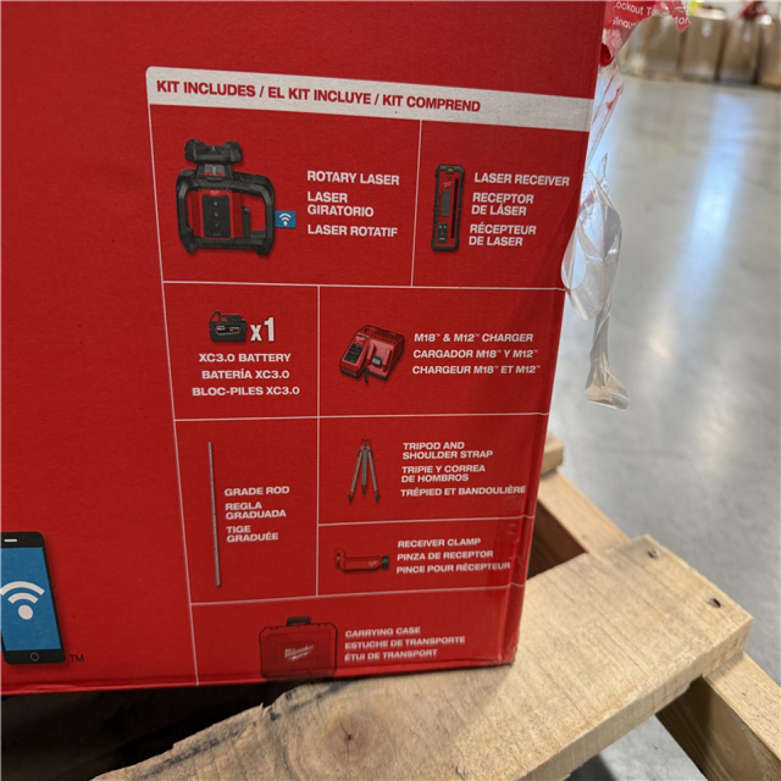 California NEW MILWAUKEE Rotary Laser Level Kit w/Receiver, Tripod & Grade Rod