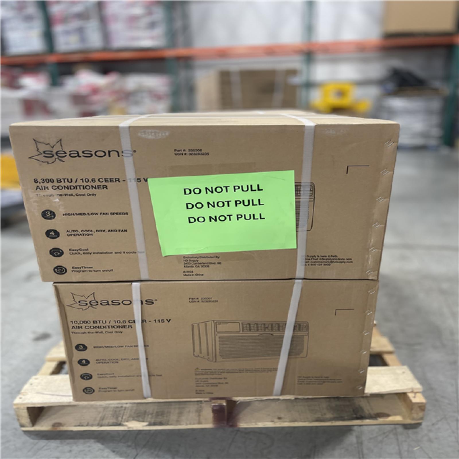 DALLAS LOCATION- SEASONS AIR CONDITIONING UNIT MIXED PALLET (4 UNITS)