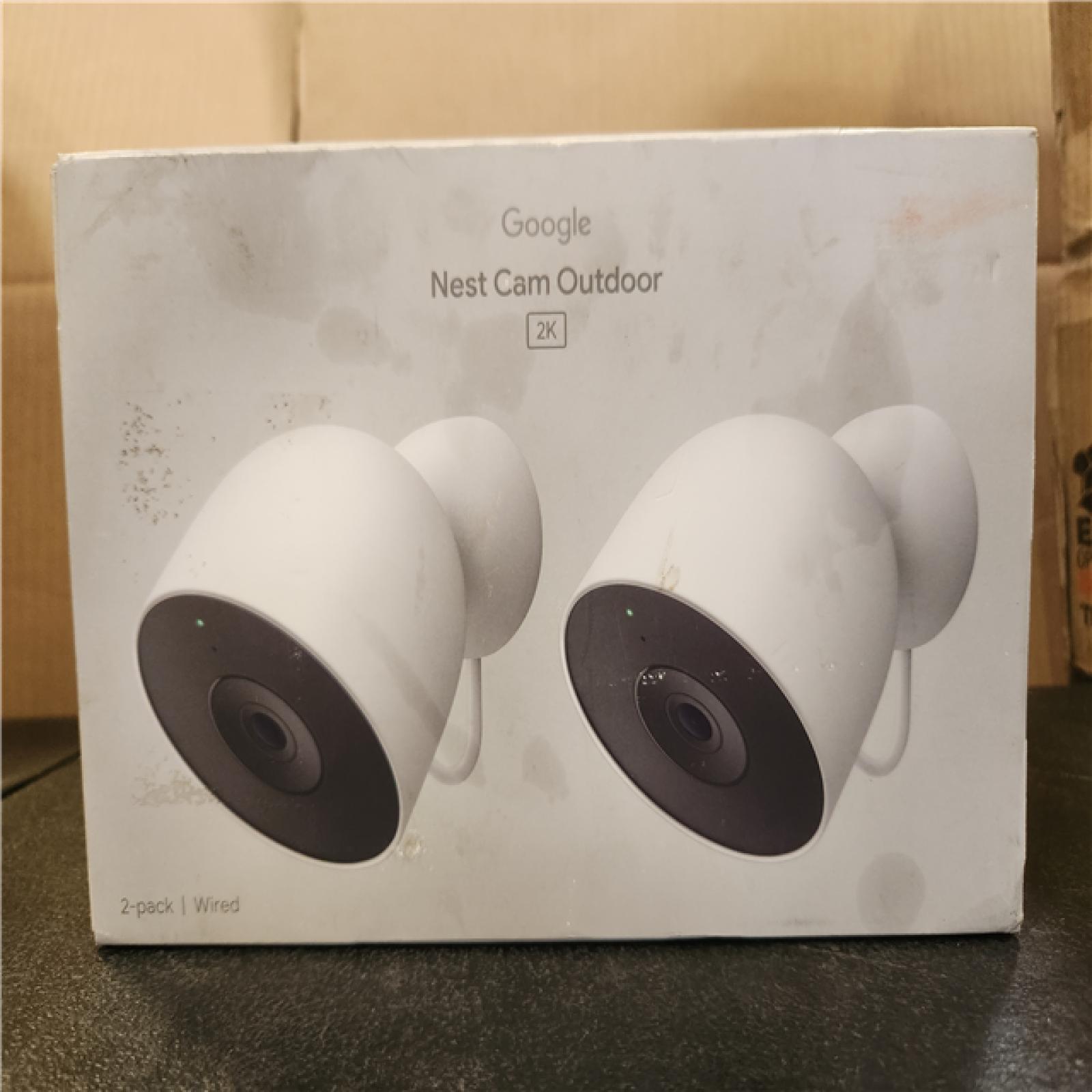 Phoenix AS-IS Google Nest Outdoor Smart Security Camera (Wired  2nd Gen) 2-Pack - Snow