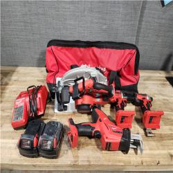 Houston Location AS-IS Milwaukee Drill and Impact and Hackzall and Circular Saw and Batteries QTY/2 with Charger