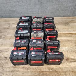 HOUSTON LOCATION - AS-IS MILWAUKEE BATTERY PACK QTY - 15