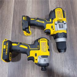 AS-IS DEWALT 20V MAX Cordless Brushless Hammer Drill/Driver 2 Tool Combo Kit with FLEXVOLT ADVANTAGE