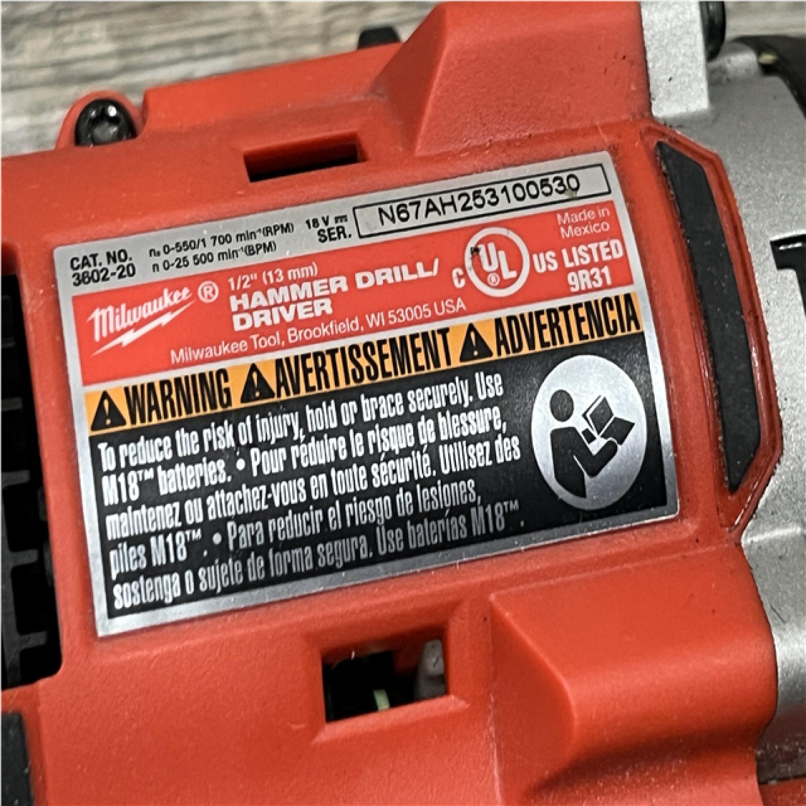 AS-IS Milwaukee 18-Volt Lithium-Ion Brushless Cordless Compact Hammer Drill/Impact Combo Kit