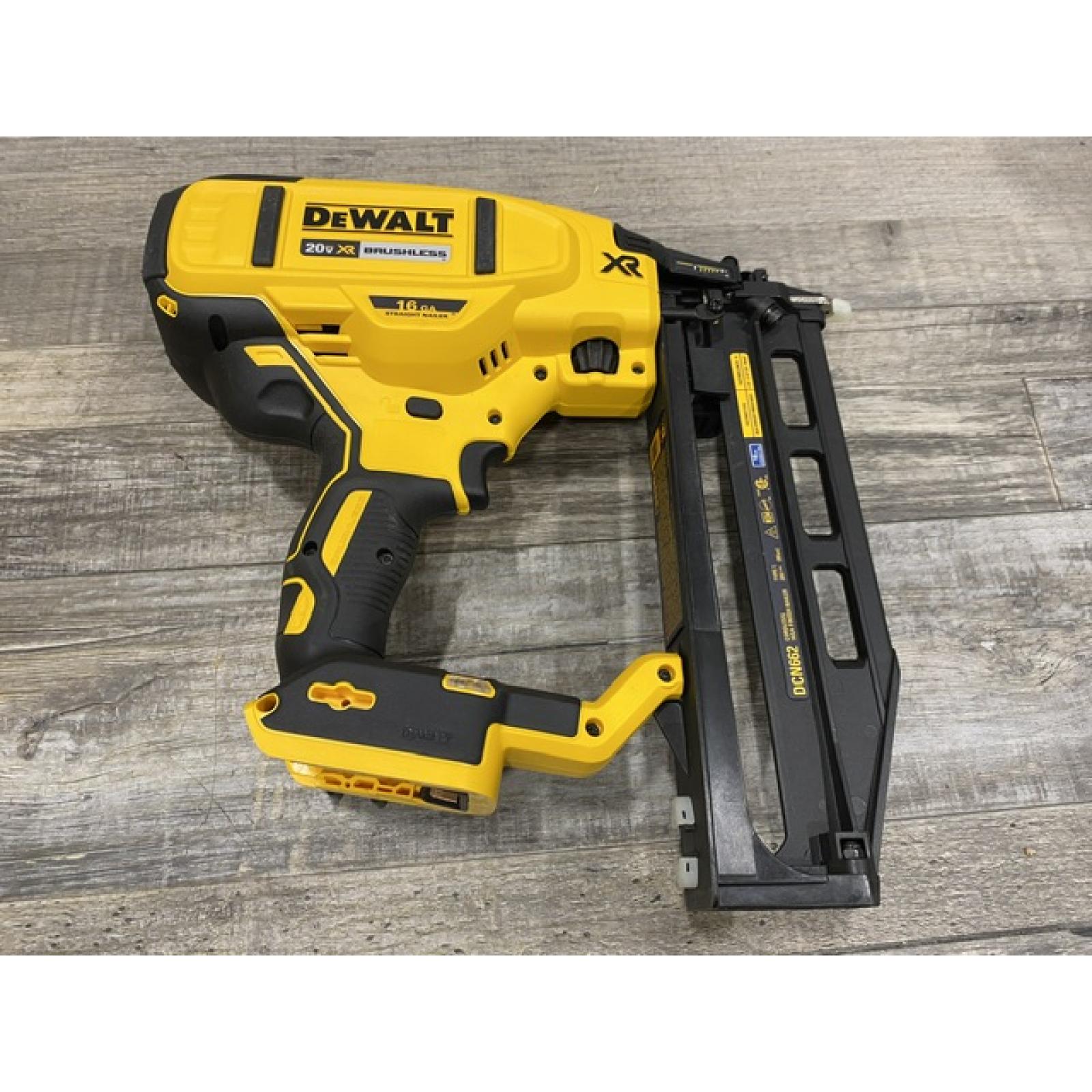 AS-IS DEWALT 20V MAX XR 16-Gauge Lithium-Ion Cordless Finish Nailer (Tool Only)