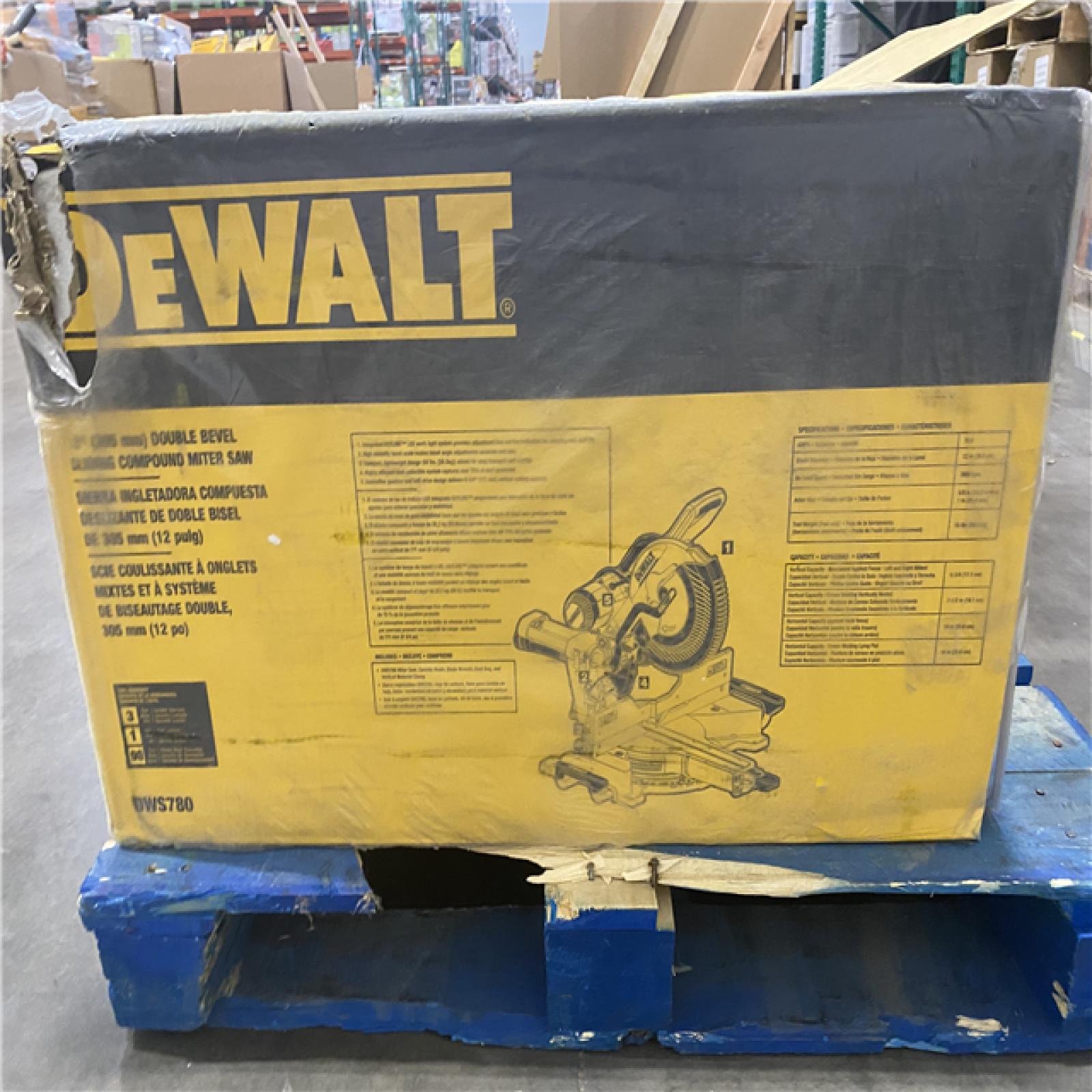 NEW- DEWALT 15 Amp Corded 12 in. Double Bevel Sliding Compound Miter Saw