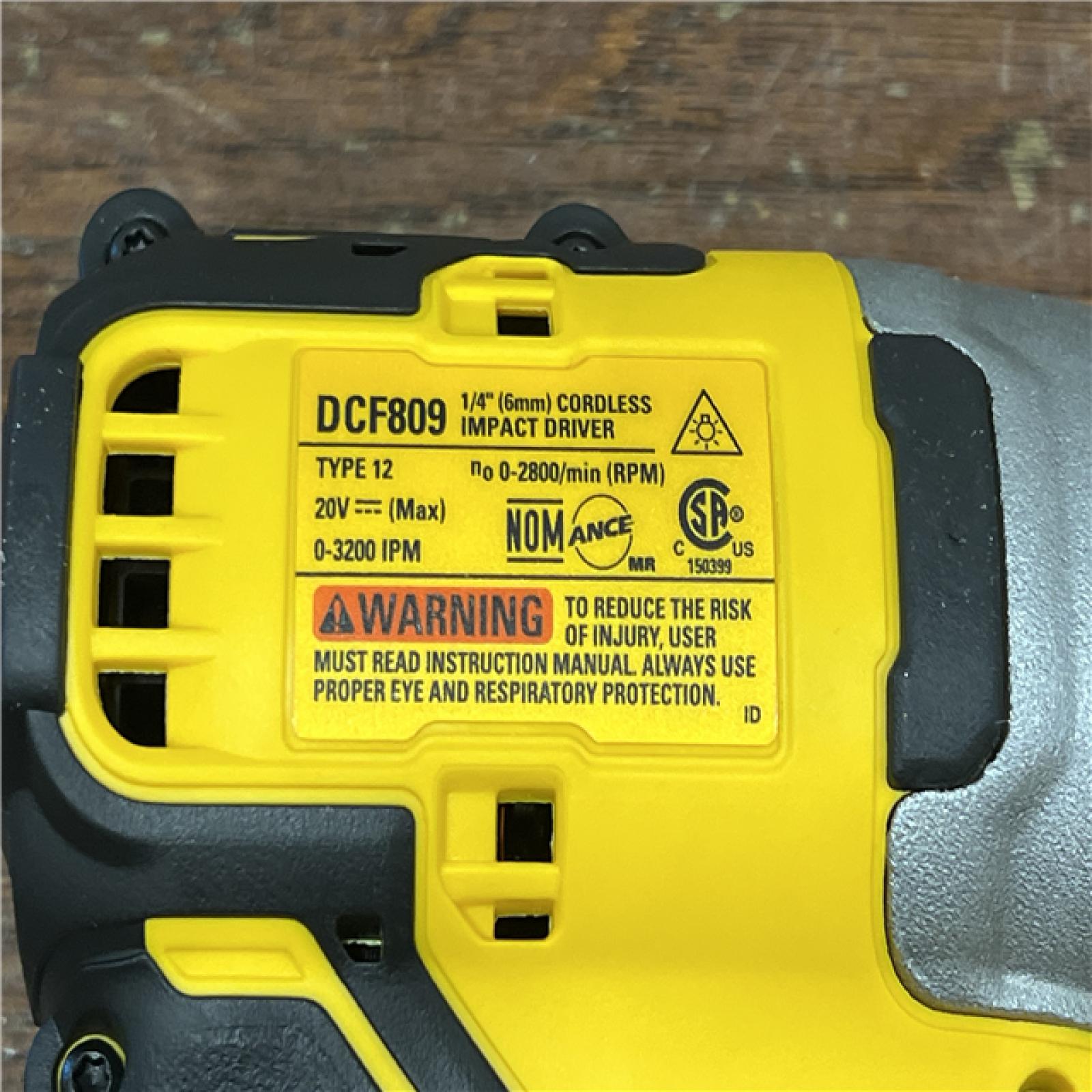 AS-IS DeWALT ATOMIC 20V MAX Cordless Compact Impact Driver Kit W/ Li-Ion Battery, 1/4, Brushless
