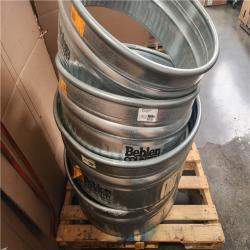 Phoenix AS-IS Behlen Country 36 in. x 12 in. Round Galvanized Steel Wood Fire Ring Pallet (6-Rings)