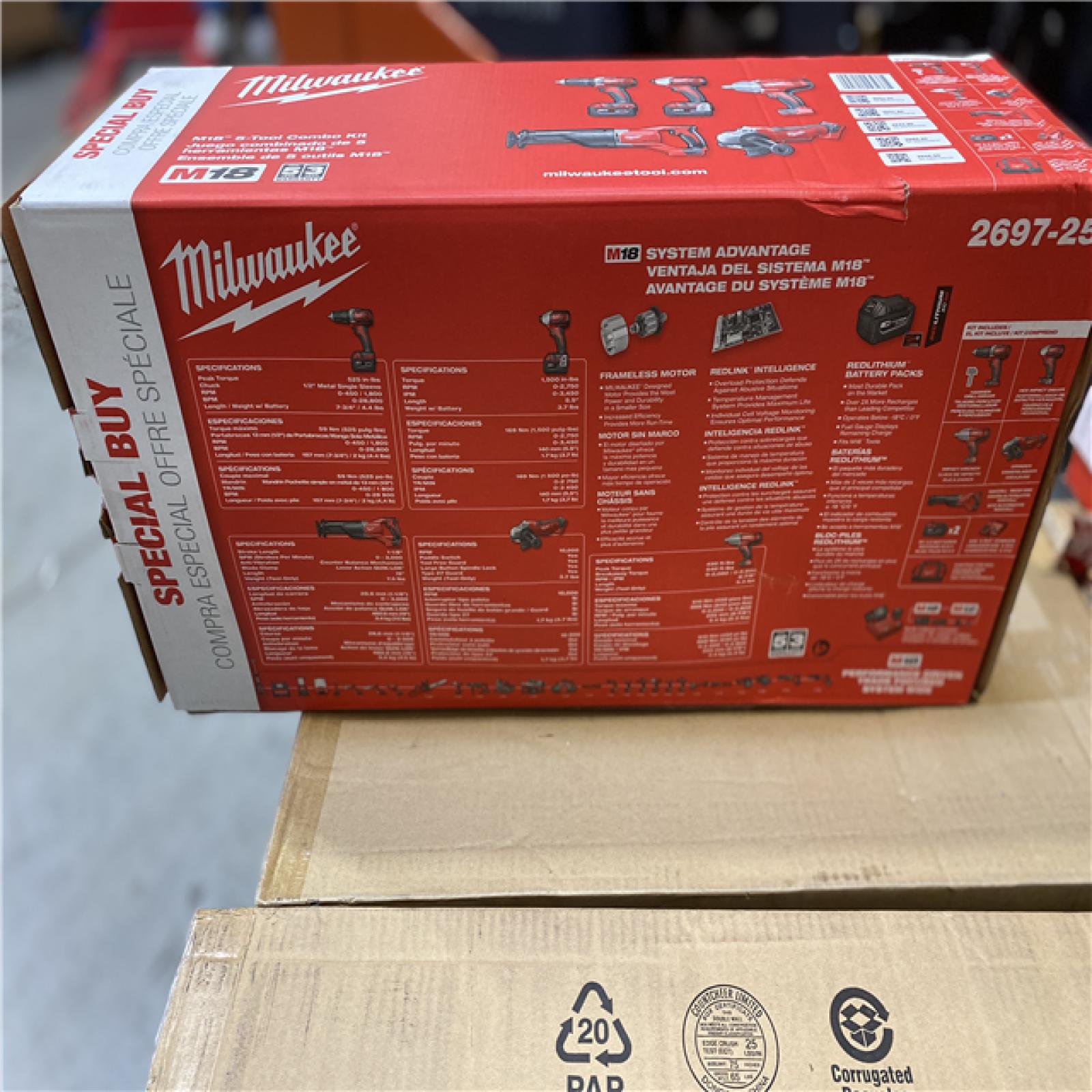 New! Milwaukee M18 Cordless Lithium-Ion 5-Tool Combo Kits