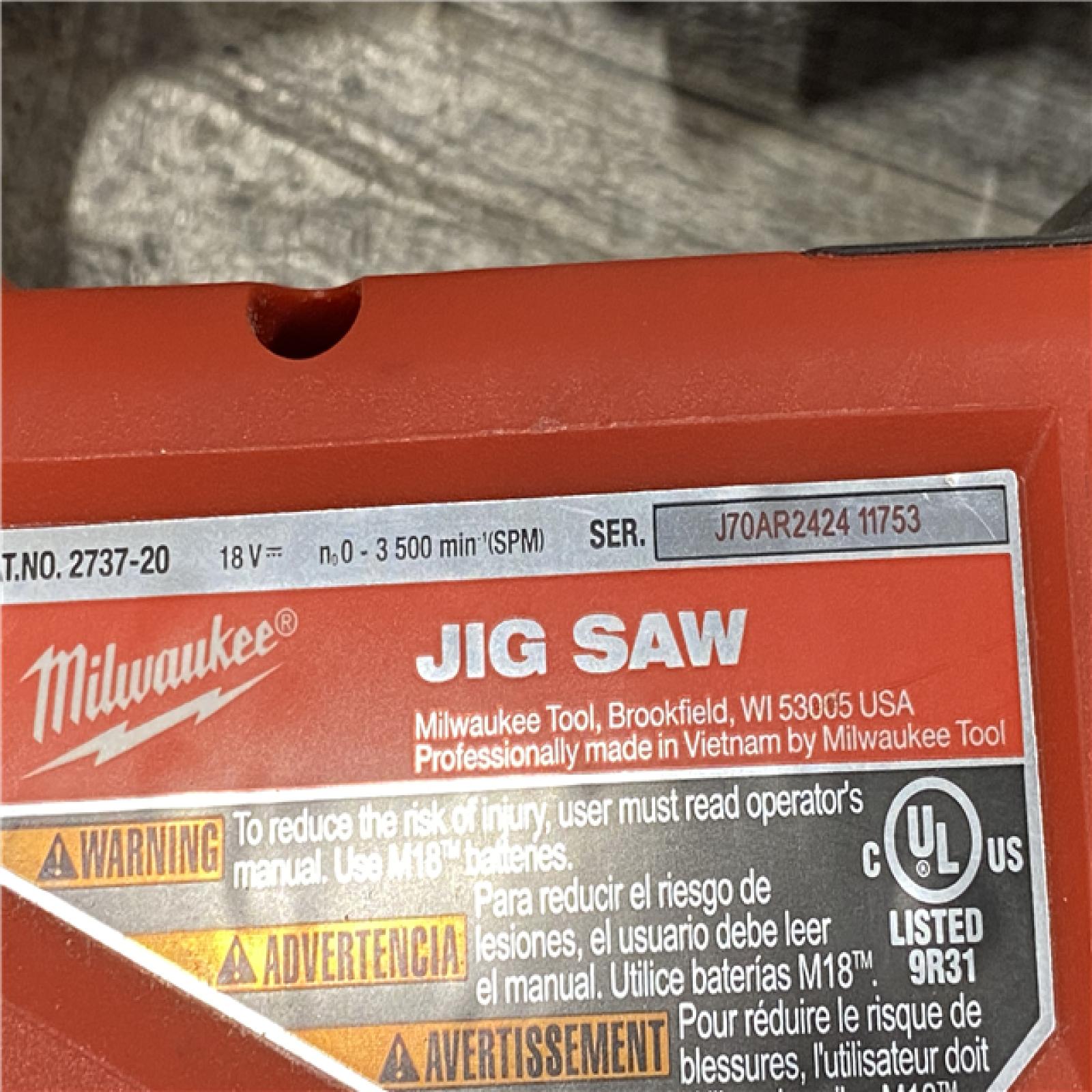 AS-IS Milwaukee FUEL 18V Lithium-Ion Brushless Cordless Jig Saw (Tool-Only)