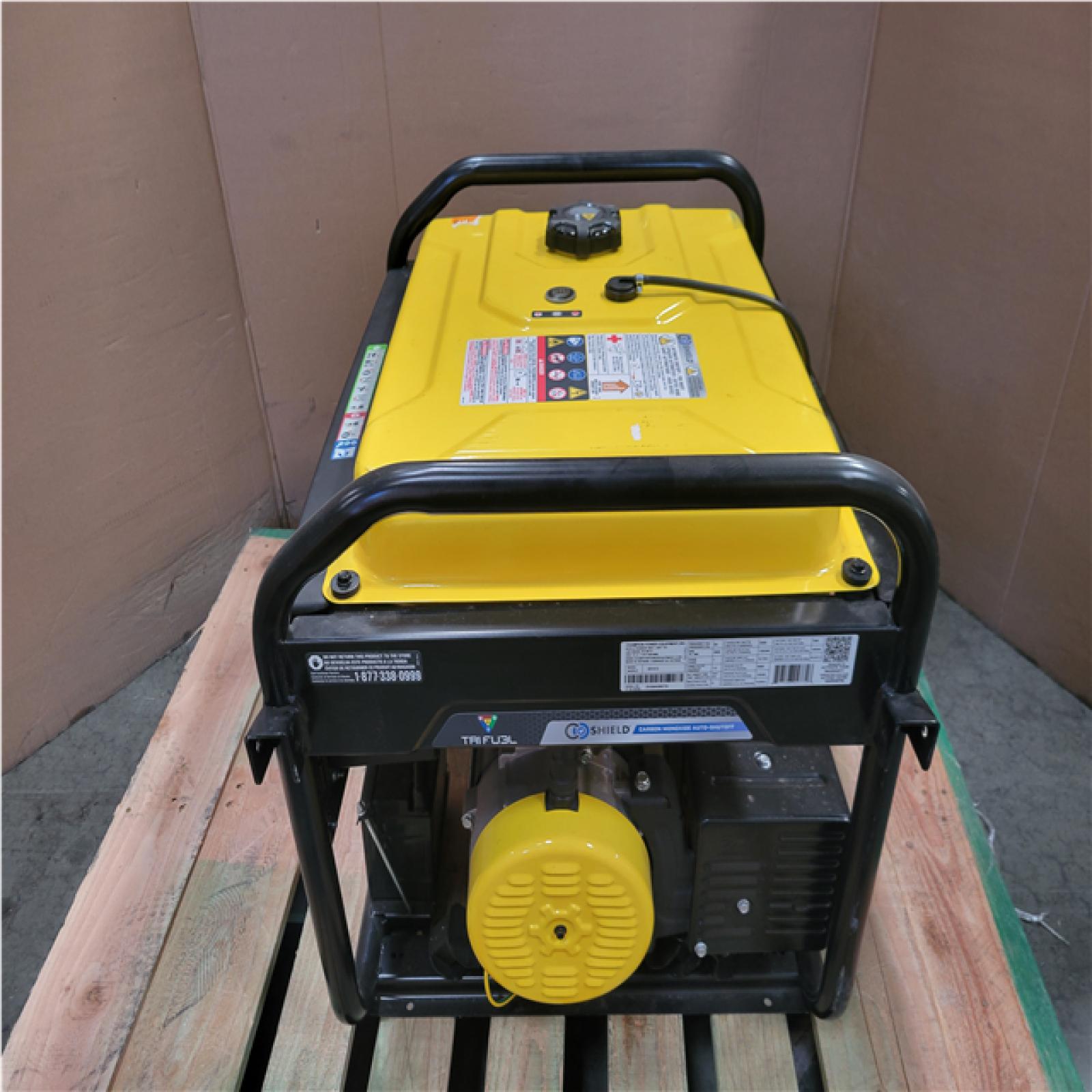 CALIFORNIA AS-IS CHAMPION 11 500 STARTING WATT/ 9 200 RUNNING WATT TRI FUEL GENERATOR