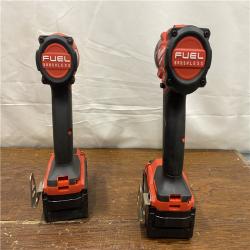 AS-IS MILWAUKEE M18 FUEL 18V Lithium-Ion Brushless Cordless Hammer Drill and Impact Driver Combo Kit (2-Tool) with 2 Batteries