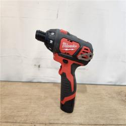 AS-IS- Milwaukee M12 FUEL 12-Volt Lithium-Ion Brushless Cordless 1/4 in. Hex 2-Speed Screwdriver Kit W/(2) 2.0h Batteries & Hard Case