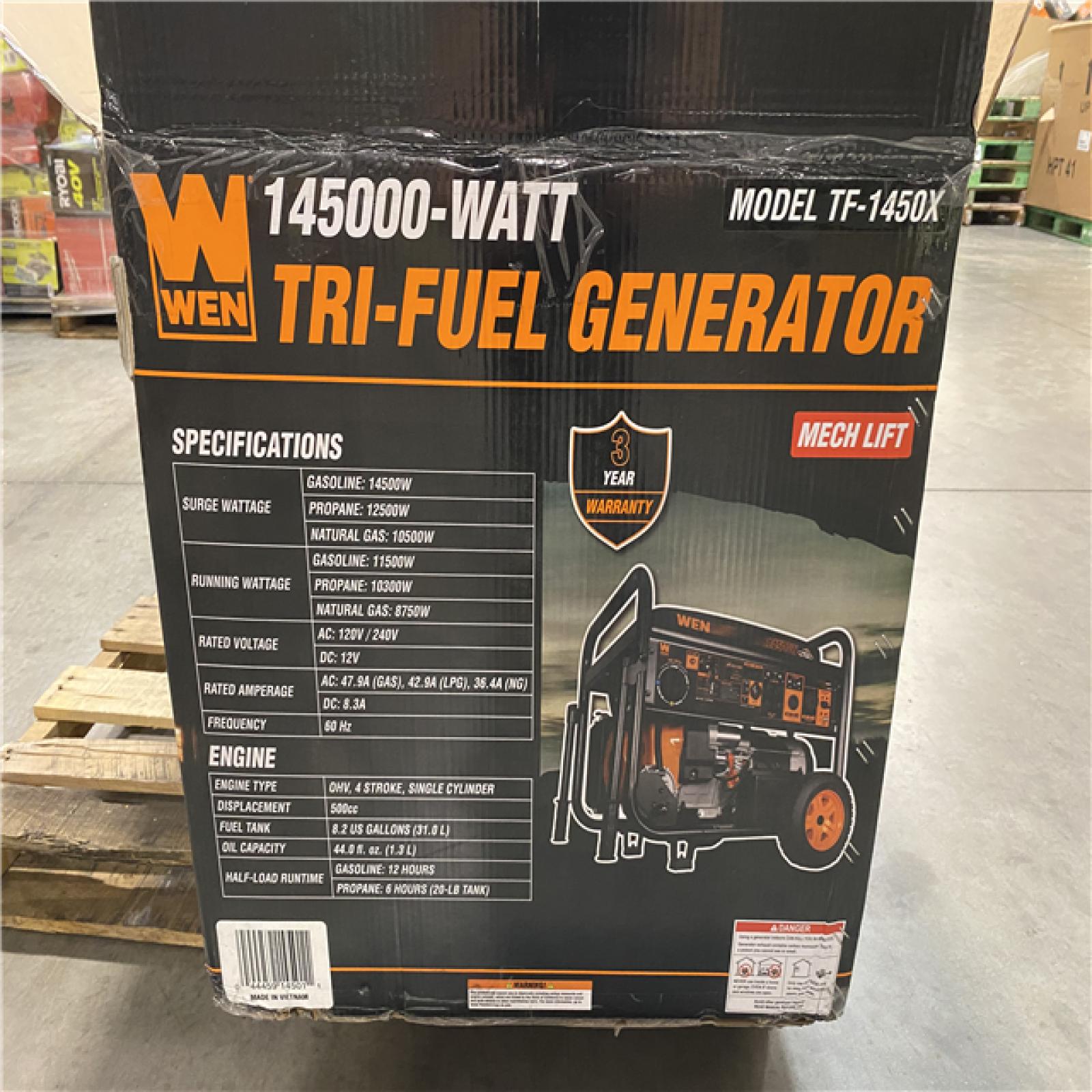 Dallas Location - As-Is WEN 14500-Watt Electric Switch Gasoline Portable Generator(Like New Condition)