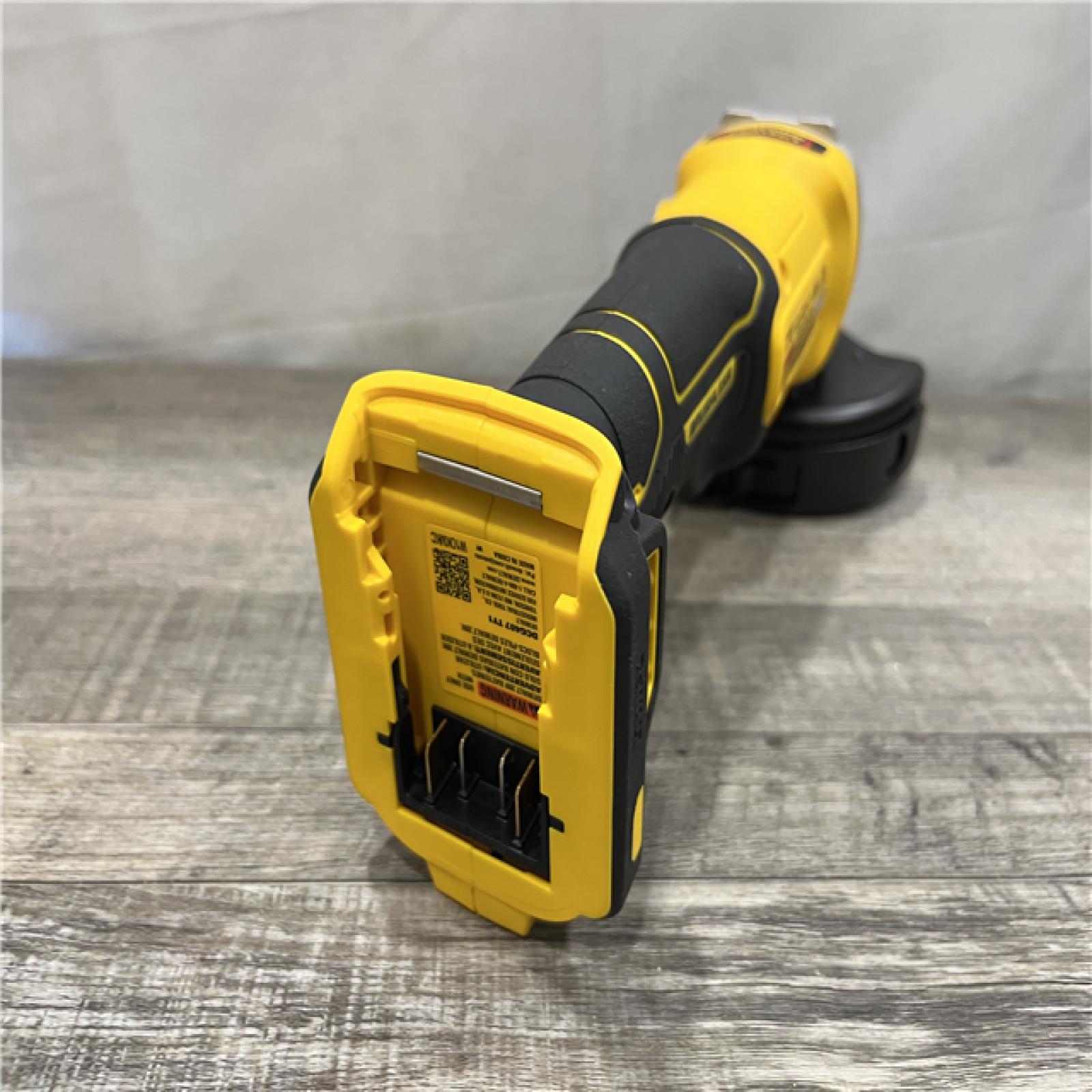 AS-IS DEWALT 20-Volt MAX Cordless Brushless 4-1/2 in. Angle Grinder with Slide Switch (Tool Only)