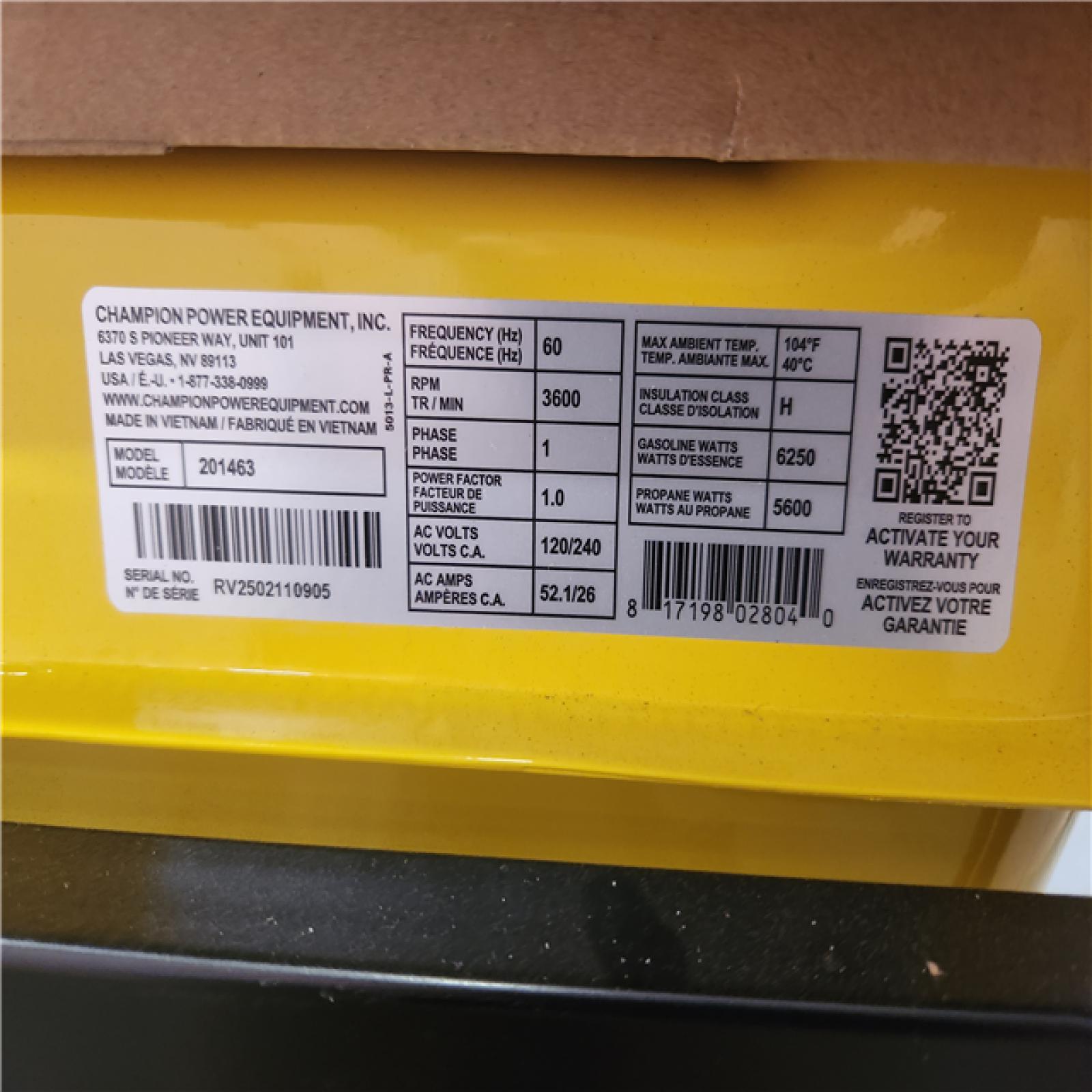 Phoenix NEW Champion Power Equipment 7850/6250-Watt Recoil Start Gasoline and Propane Powered Dual Fuel Portable Generator with CO Shield