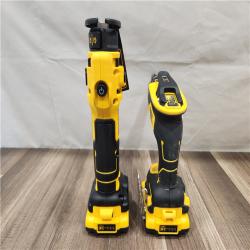 AS-IS- 20-Volt Lithium-Ion Cordless Brushless Screwgun and Cut-Out Combo Kit with (2) 2.0Ah Batteries, Charger and Bag