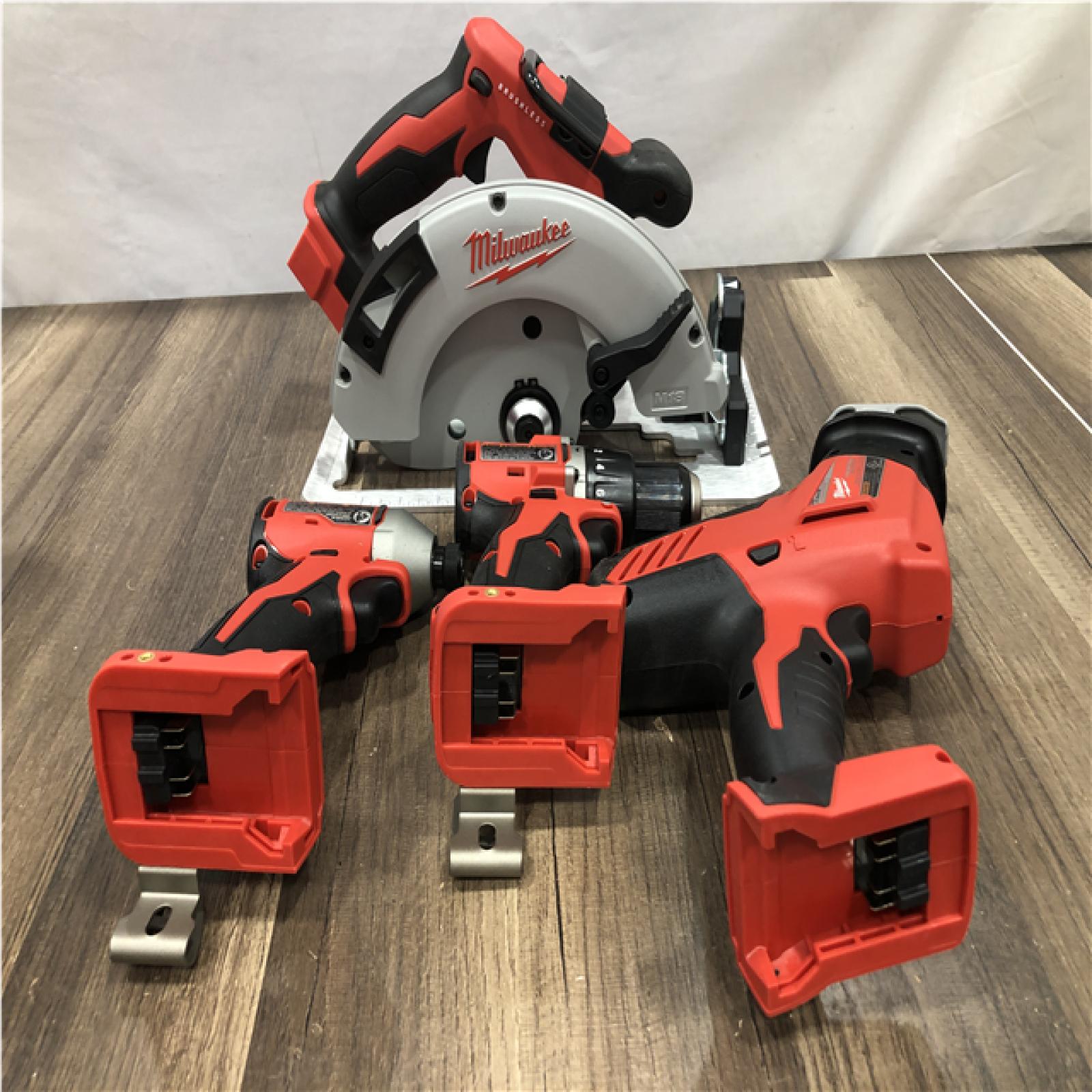 AS-IS Milwaukee 18-Volt Lithium-Ion Brushless Cordless (4-Tool) Combo Kit