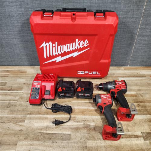 HOUSTON LOCATION - AS - IS Milwaukee FUEL 18V Lithium-Ion Brushless Cordless Hammer Drill and Impact Driver Combo Kit
