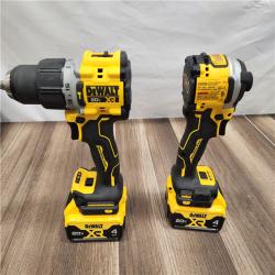 LIKE NEW! - DEWALT 20V MAX XR Hammer Drill and ATOMIC Impact Driver 2 Tool Cordless Combo Kit with (2) 4.0Ah Batteries, Charger