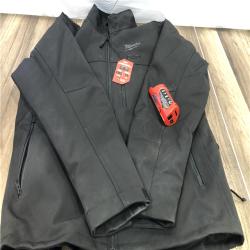 AS-IS Milwaukee Men's Large 12V Lithium-Ion Cordless TOUGHSHELL Black Heated Jacket (Jacket and Charger/Power Source Only)