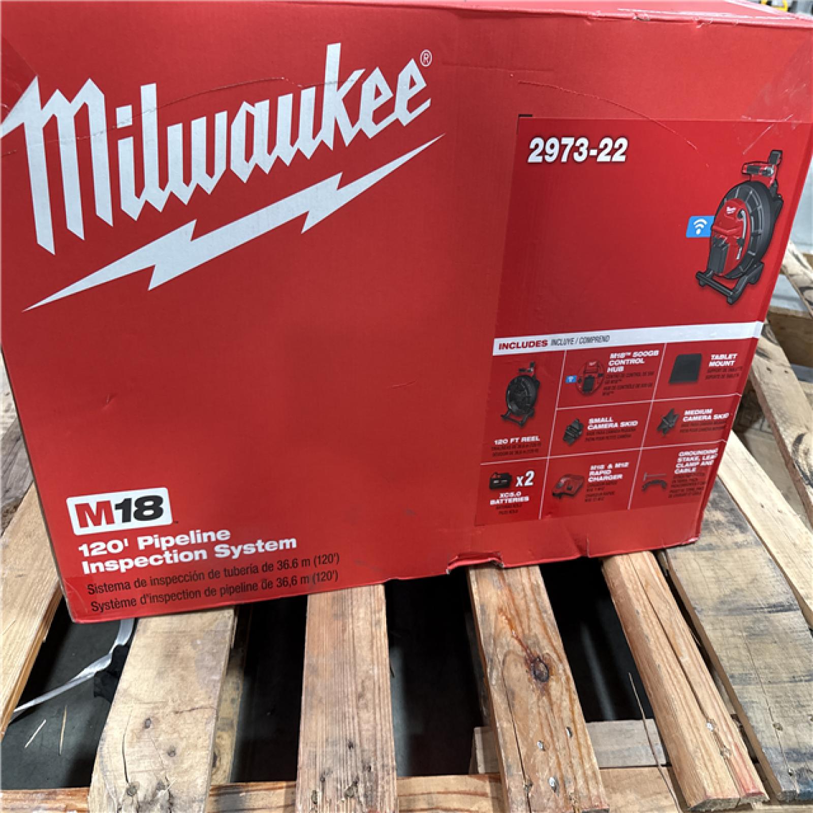 California NEW Milwaukee 120' Pipeline Inspection System, includes (2) Batteries & Charger