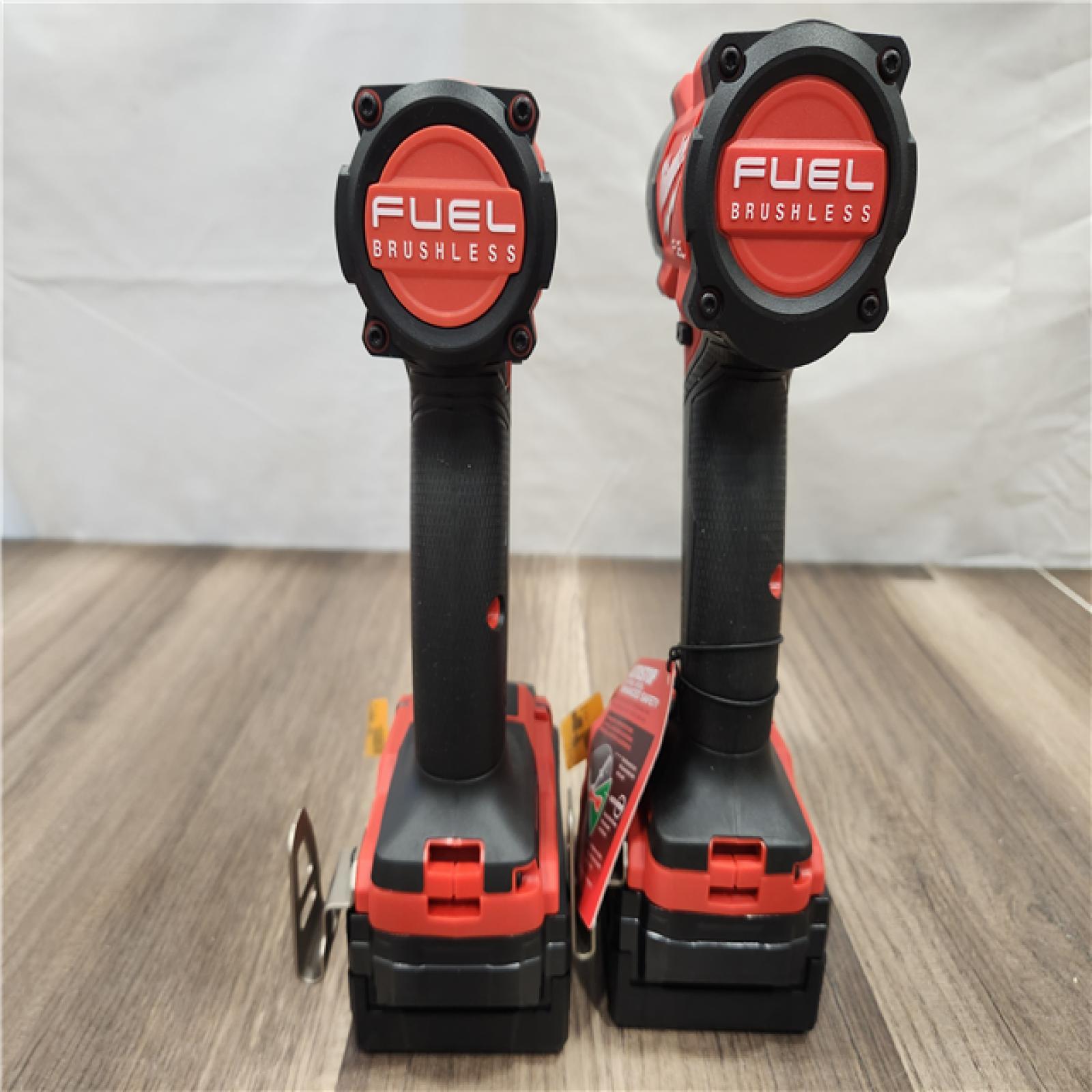 AS-IS- MILWAUKEE FUEL 18V Lithium-Ion Brushless Cordless Hammer Drill and Impact Driver Combo Kit