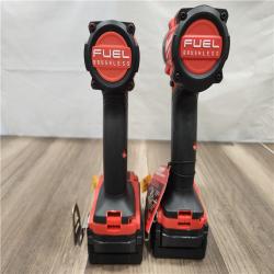 AS-IS- MILWAUKEE FUEL 18V Lithium-Ion Brushless Cordless Hammer Drill and Impact Driver Combo Kit