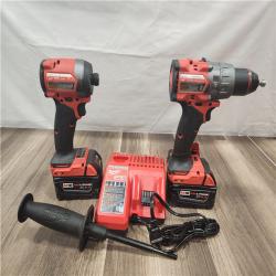 AS-IS- MILWAUKEE FUEL 18V Lithium-Ion Brushless Cordless Hammer Drill and Impact Driver Combo Kit