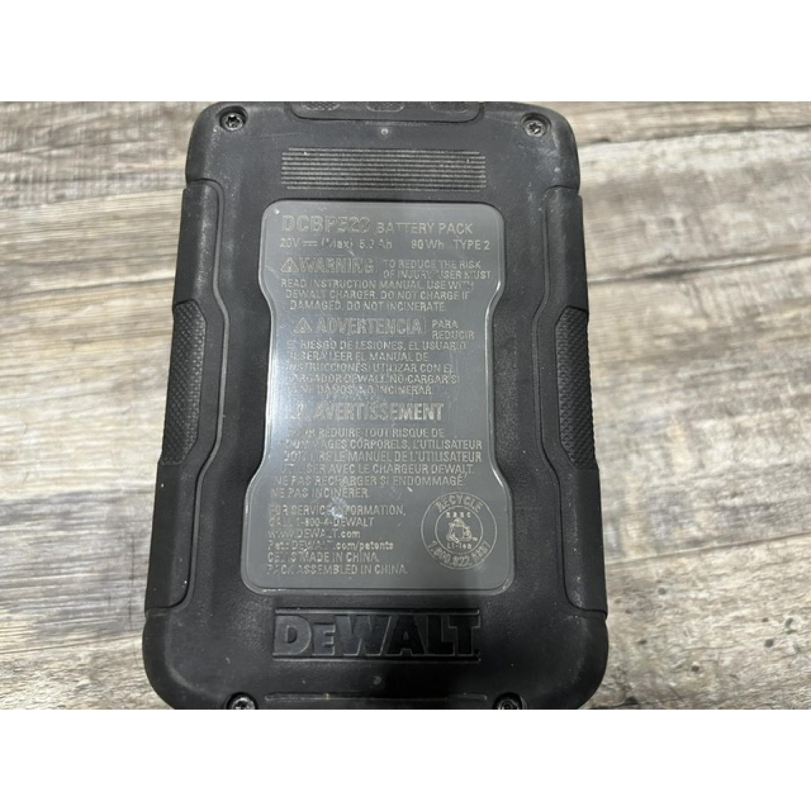 AS-IS DEWALT 20V MAX XR POWERSTACK Lithium-Ion Battery Starter Kit with 5.0Ah Battery and Charger