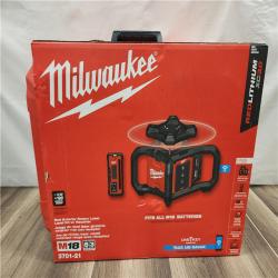 AS-IS- M18 2000 Ft. Red Exterior Rotary Laser Level Kit with Receiver and Receiver Clamp