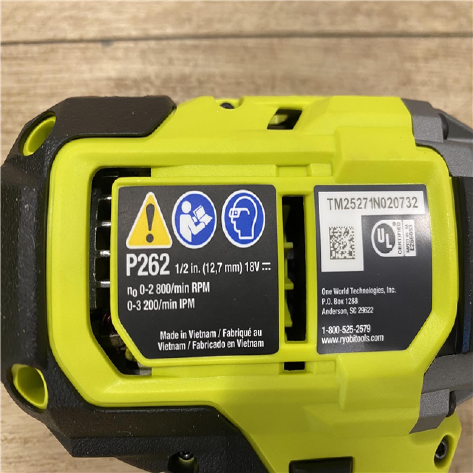 AS-IS RYOBI ONE+ HP 18V Brushless Cordless 4-Mode 1/2 in. Impact Wrench (Tool Only)