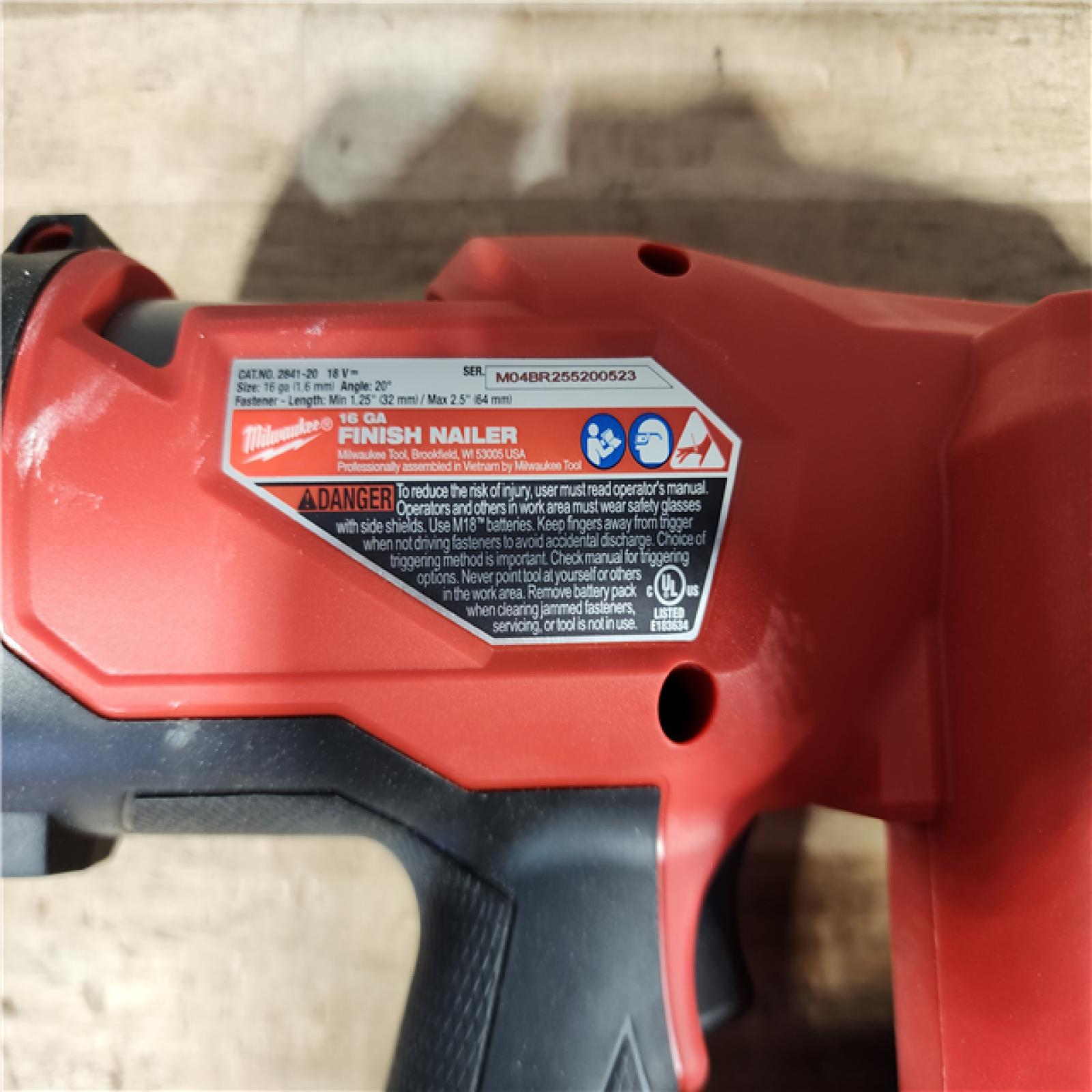 HOUSTON LOCATION - AS - IS Milwaukee FUEL 18-Volt Lithium-Ion Brushless Cordless Gen II 16-Gauge Angled Finish Nailer (Tool-Only)