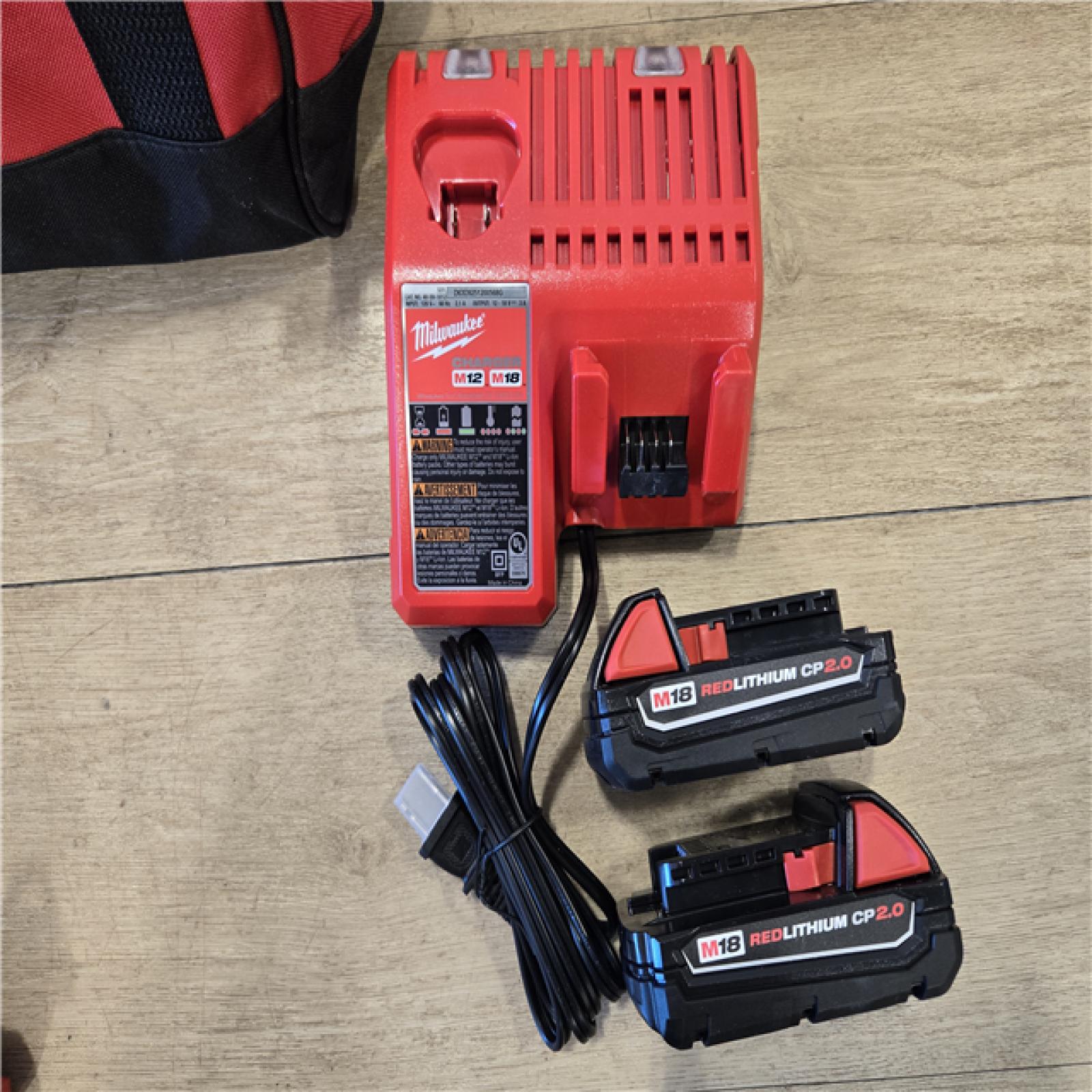 AS-IS Milwaukee 18V Lithium-Ion Brushless Cordless Compact Drill/Impact Combo Kit