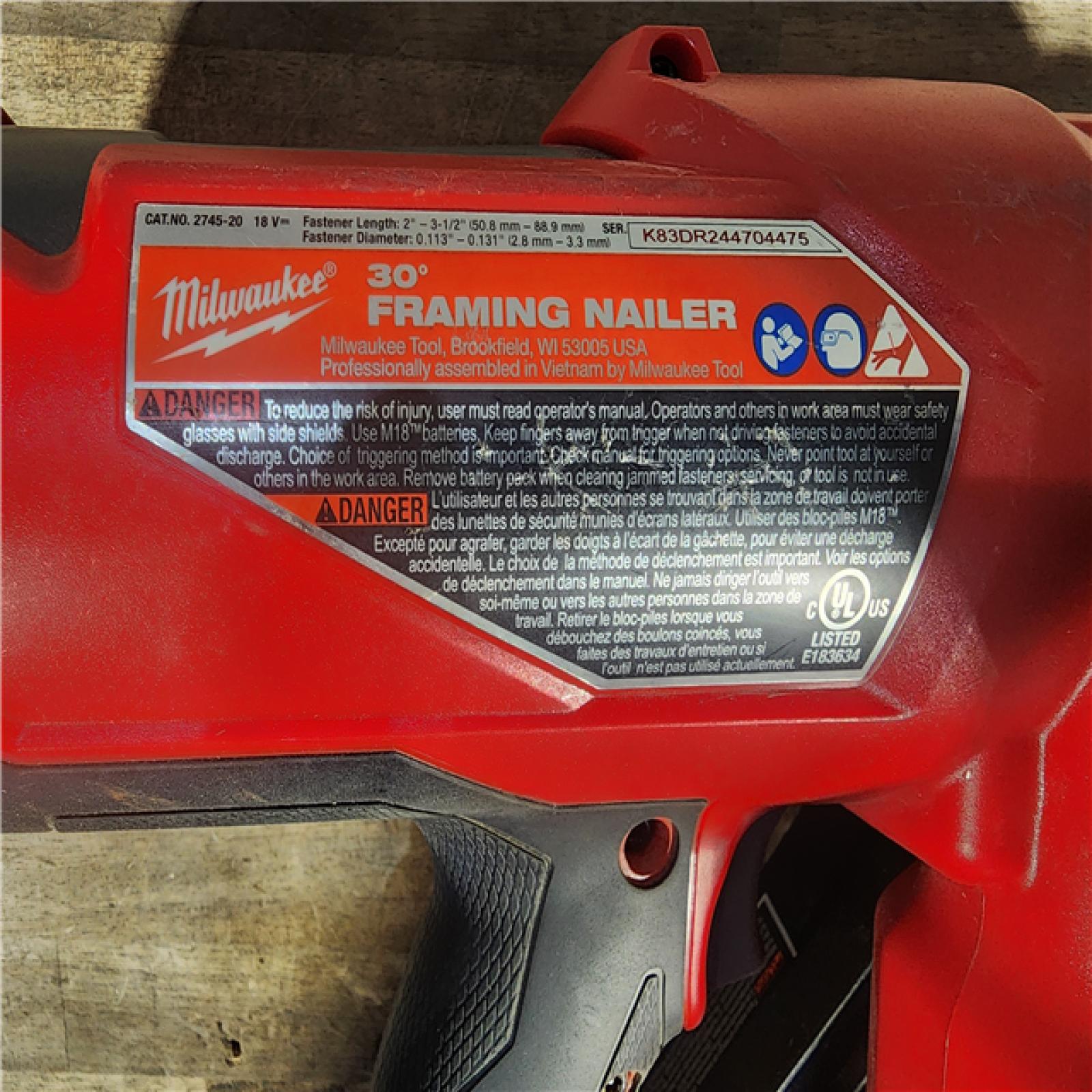 HOUSTON LOCATION - AS-IS M18 FUEL 3-1/2 in. 18-Volt 30-Degree Lithium-Ion Brushless Cordless Framing Nailer (Tool-Only)