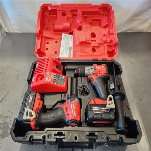 AS-IS- Milwaukee  FUEL 18V Lithium-Ion Brushless Cordless Hammer Drill and Impact Driver Combo Kit
