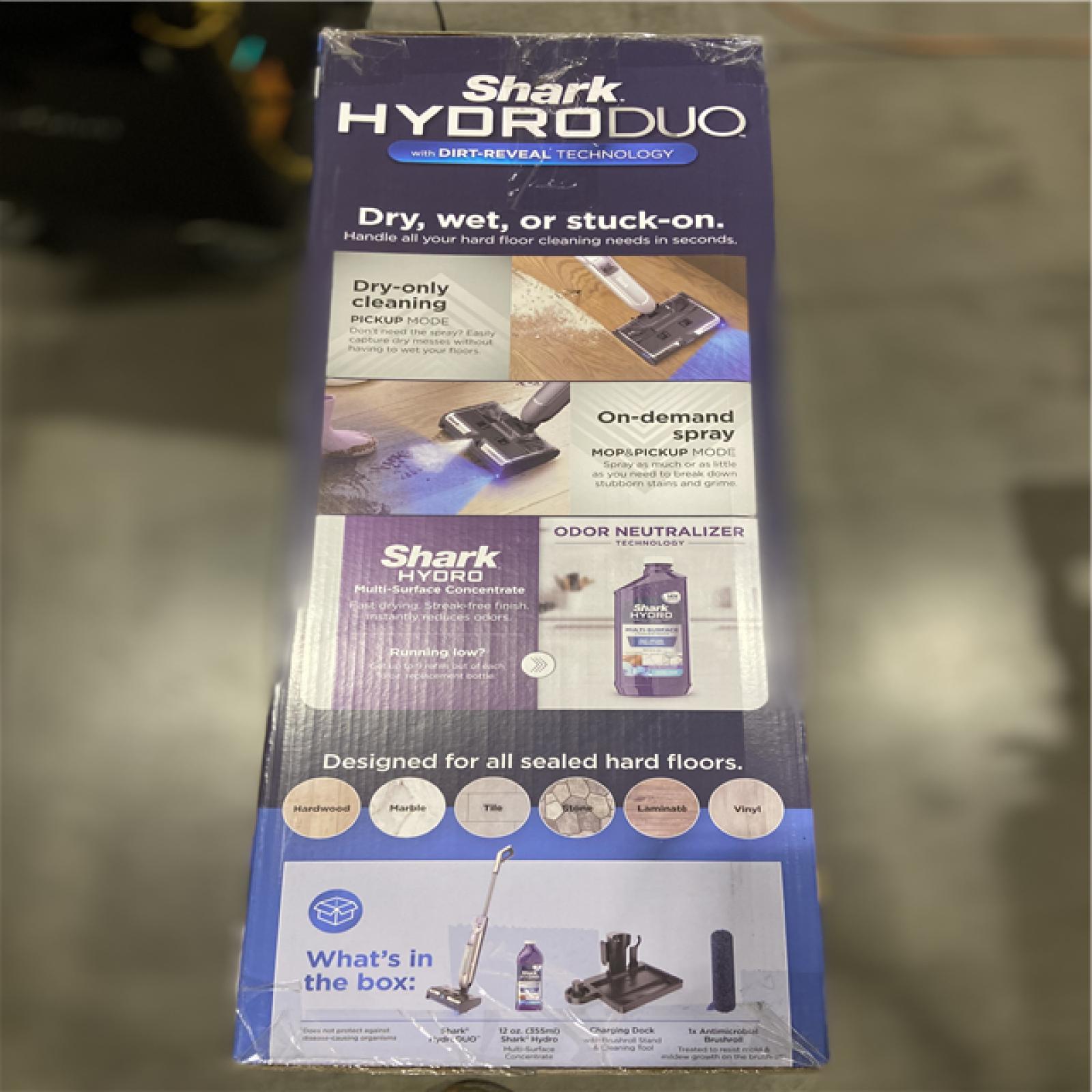 NEW! - Shark HydroDuo w/Dirt-Reveal Bagless Cordless Wet and Dry HEPA Filter Stick Vacuum for Hard Floors,Mops and Scrubs in Metallic