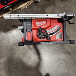 As-Is- Milwaukee M18 FUEL ONE-KEY 18- Volt Lithium-Ion Brushless Cordless 8-1/4 in. Table Saw Kit W/(1) 12.0Ah Battery & Rapid Charger