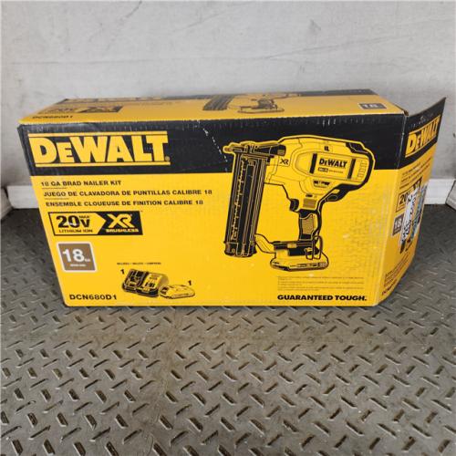 Houston Location - AS-IS DeWalt DCN680D1 20-Volt MAX XR Cordless Brad Nailer Kit  Brushless Motor  18 Gauge - Appears IN GOOD Condition