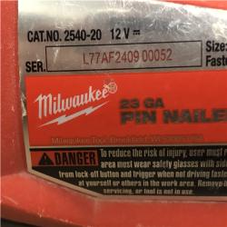 AS-IS Milwaukee 12-Volt 23-Gauge Lithium-Ion Cordless Pin Nailer (Tool-Only)