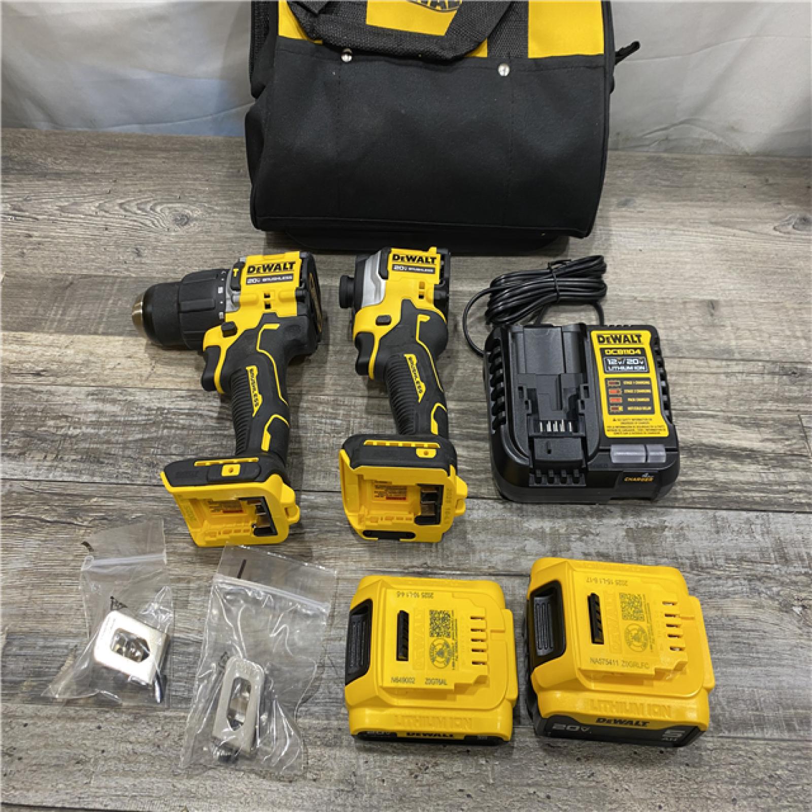 AS-IS DEWALT ATOMIC 20V MAX Lithium-Ion Cordless 2-Tool Combo Kit
