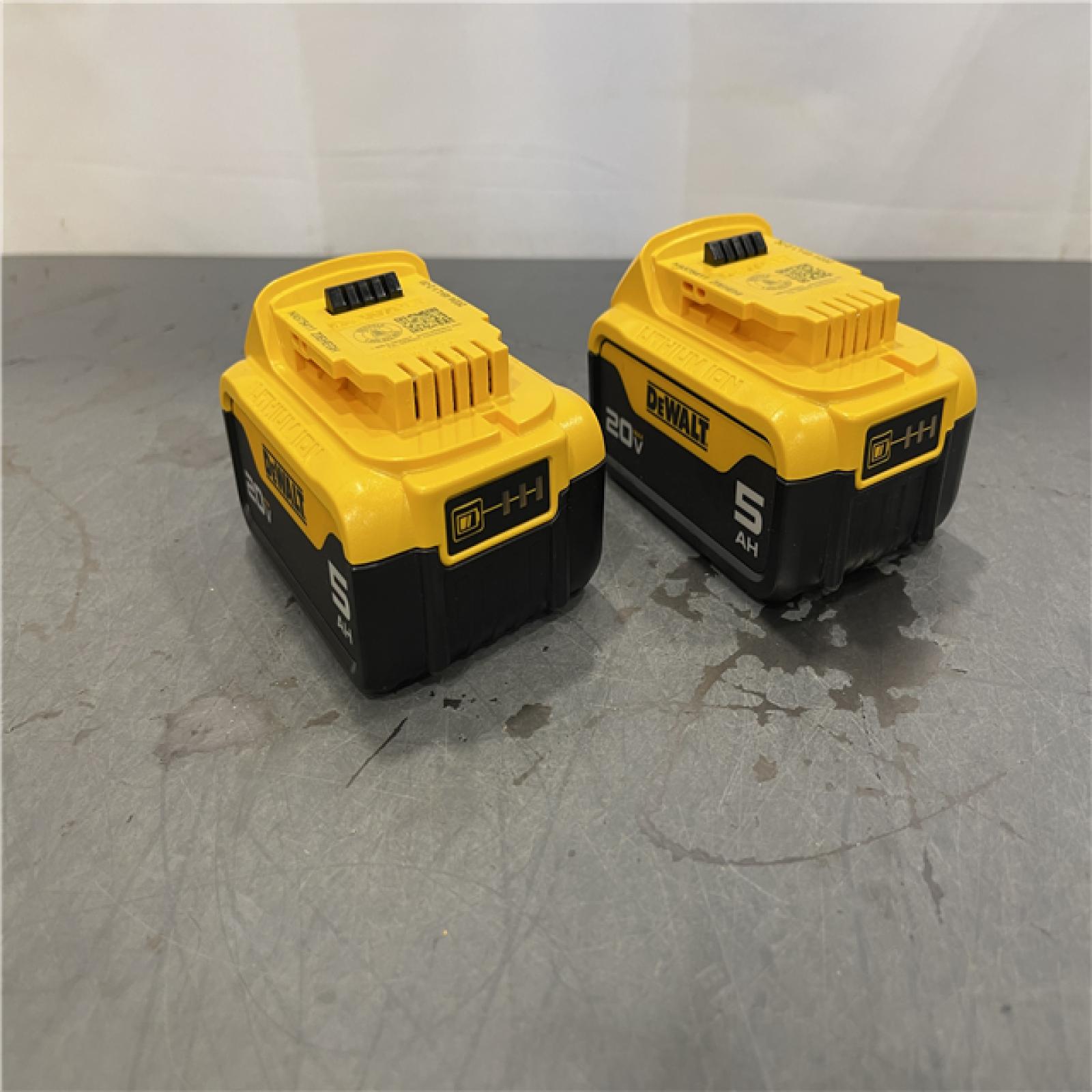 AS-IS - DEWALT 20V MAX XR Premium Lithium-Ion 5.0Ah Battery Pack (2 Pack)