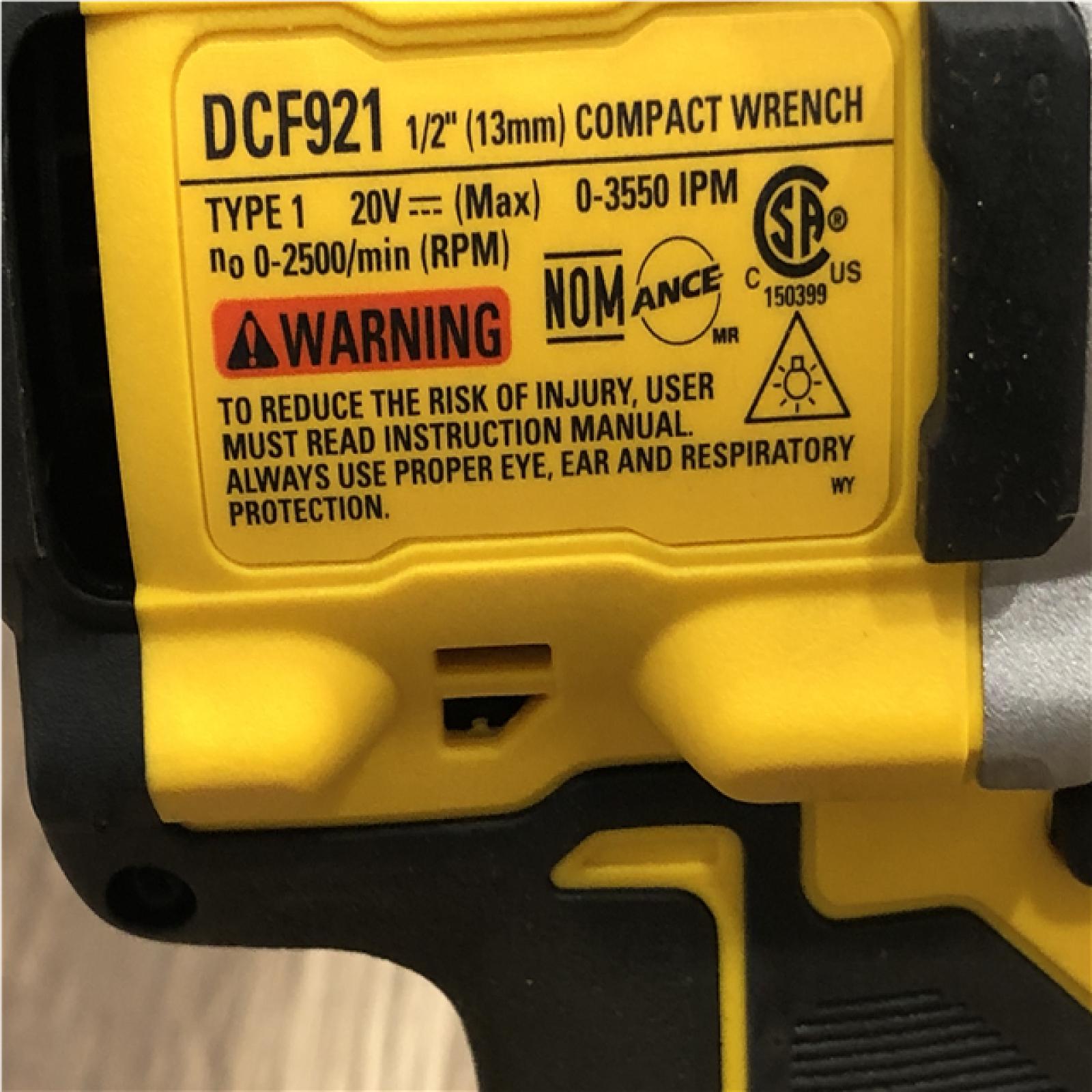 AS-IS DEWALT ATOMIC 20V MAX Cordless Brushless 1/2 in. Variable Speed Impact Wrench (Tool Only)